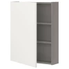 Настенный шкаф для ванной комнаты - ENHET IKEA/ ЭНХЕТ ИКЕА, 60x15x75 см, серый/белый