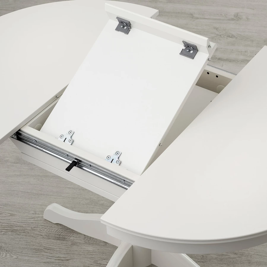Раздвижной стол - IKEA INGATORP/ИНГАТОРП ИКЕА, 74х125 см, белый (изображение №4)