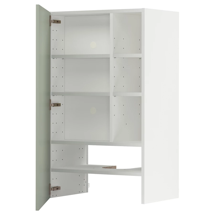 Навесной шкаф с полкой - METOD IKEA/ МЕТОД ИКЕА, 100х60 см, белый/зеленого (изображение №1)