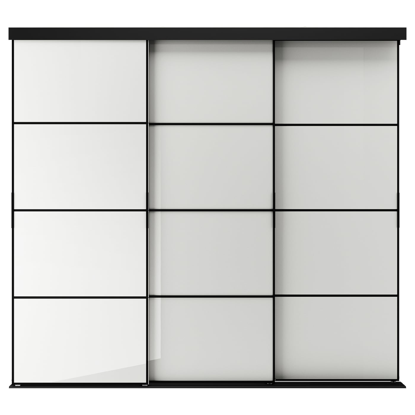 Комбинация раздвижных дверей - SKYTTA/HOKKSUND IKEA/ СКЮТТА/ХОККСУНД ИКЕА, 226х205 см, серый