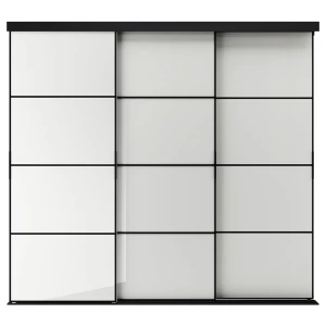 Комбинация раздвижных дверей - SKYTTA/HOKKSUND IKEA/ СКЮТТА/ХОККСУНД ИКЕА, 226х205 см, серый