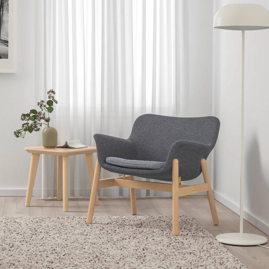 Кресло - IKEA VEDBO, 73х65х75 см, черный, ВЕДБУ ИКЕА (изображение №2)