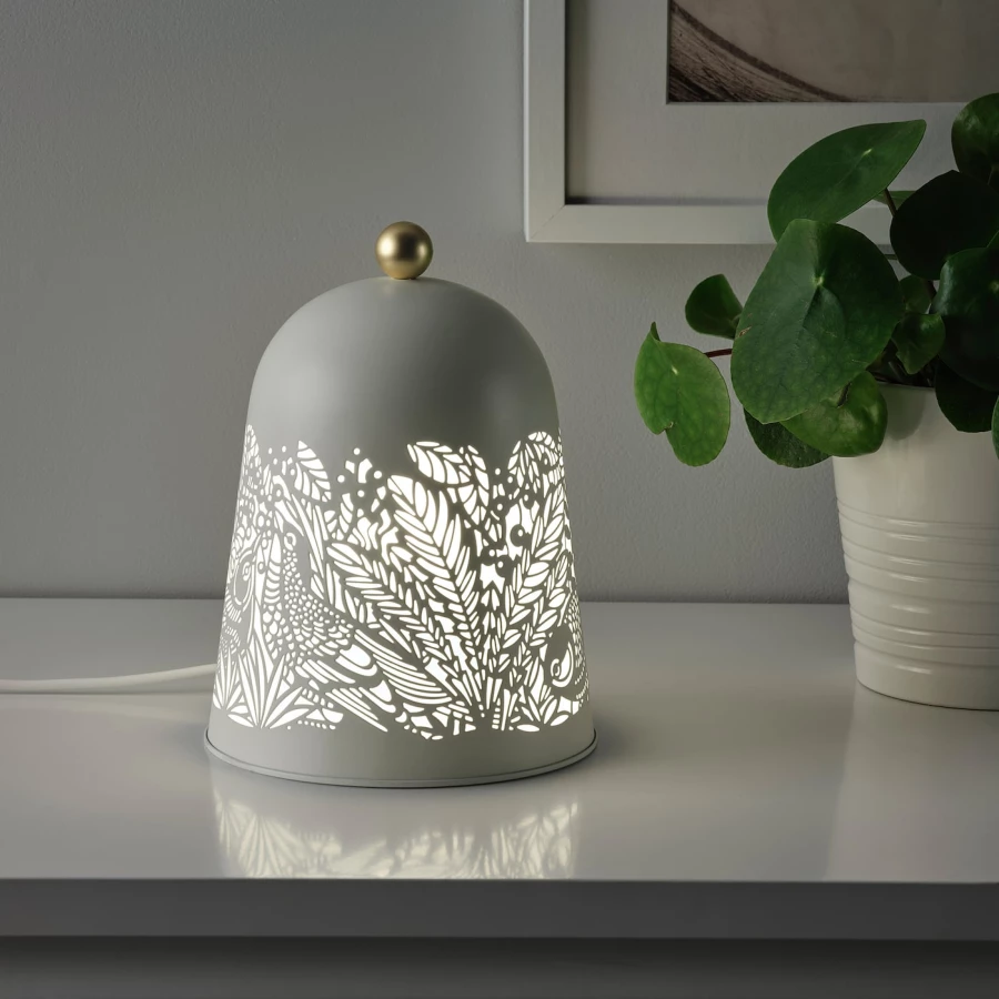 Декоративное лампа - SOLSKUR  IKEA/ СОЛЬСКУР ИКЕА,  19 см,   белый (изображение №3)