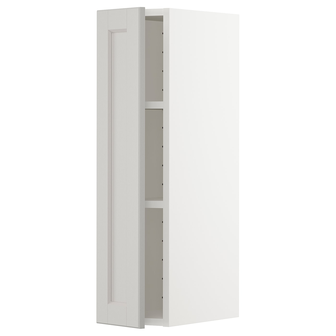 Навесной шкаф с полкой - METOD IKEA/ МЕТОД ИКЕА, 80х20 см, белый/светло-серый
