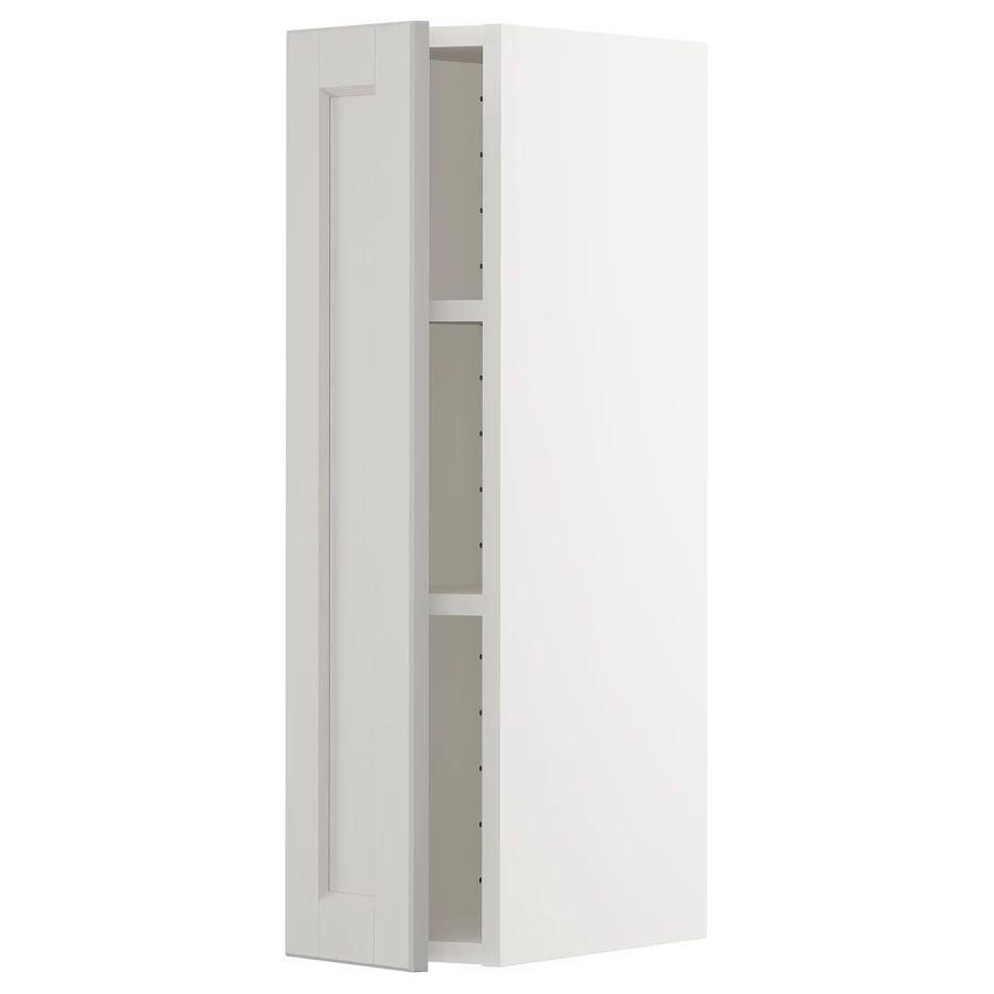 Навесной шкаф с полкой - METOD IKEA/ МЕТОД ИКЕА, 80х20 см, белый/светло-серый (изображение №1)
