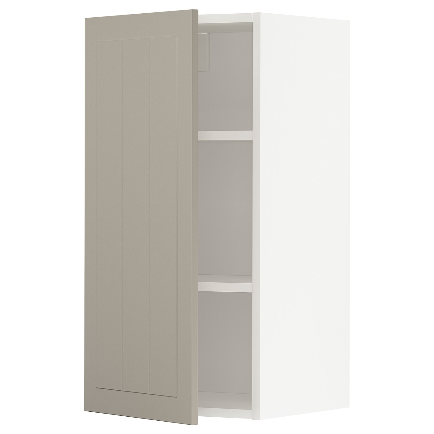Навесной шкаф с полкой - METOD IKEA/ МЕТОД ИКЕА, 80х40 см, светло-коричневый/белый