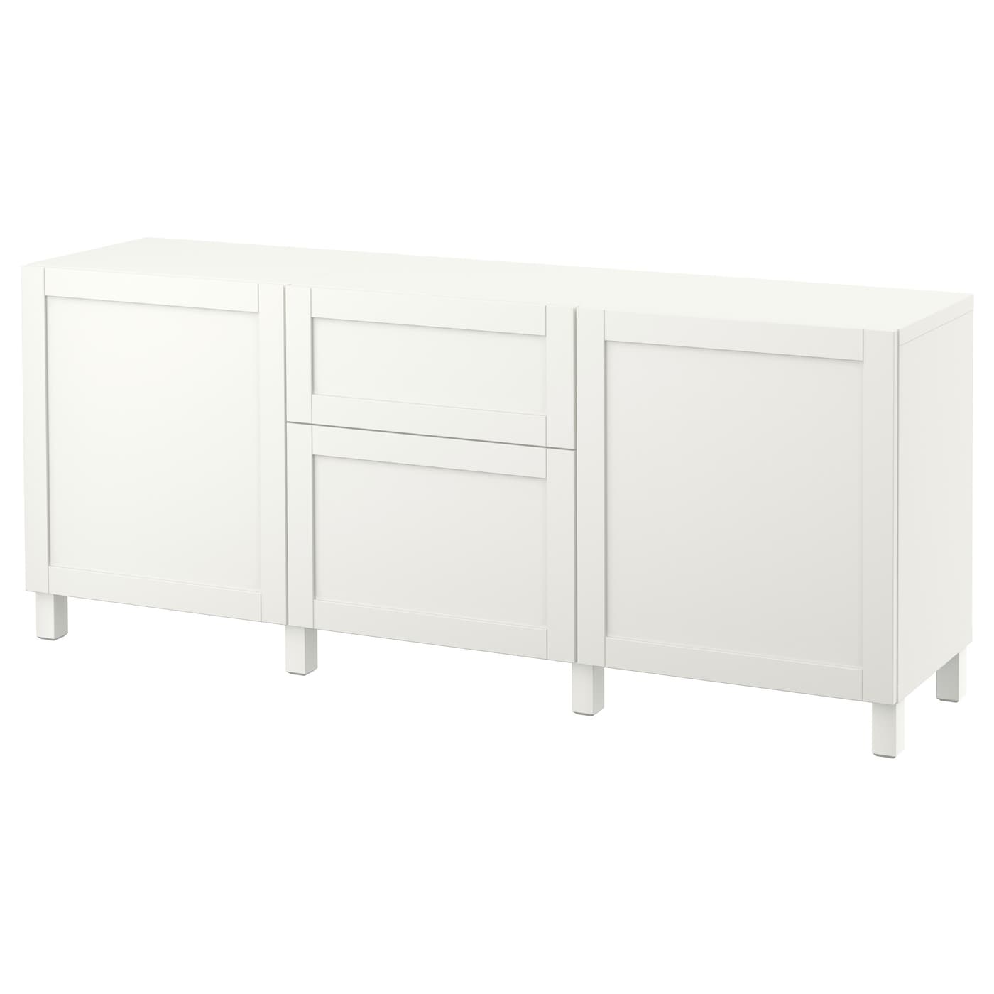 Комбинация для хранения - BESTÅ/ BESTА IKEA/ БЕСТА/БЕСТО ИКЕА, 180х74 см, белый