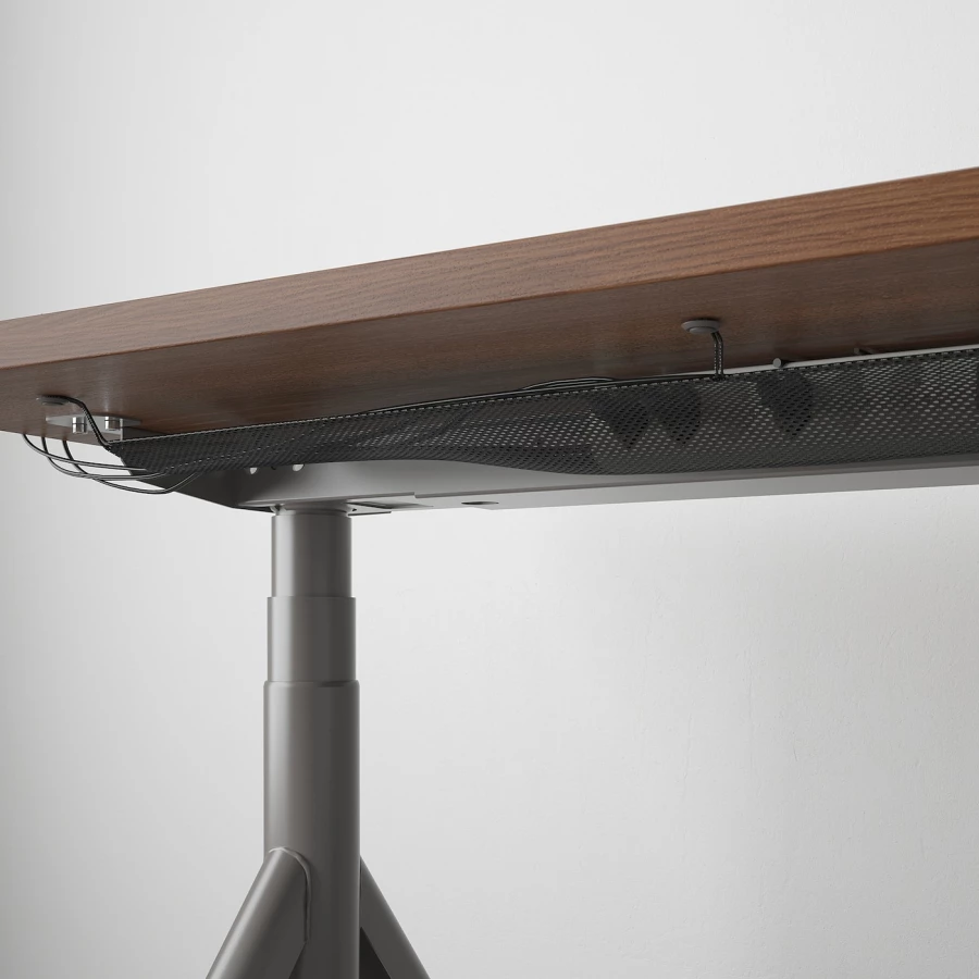 Письменный стол - IKEA IDÅSEN/IDASEN, 120х70х63-127 см, коричневый/темно-серый, ИДОСЕН ИКЕА (изображение №7)