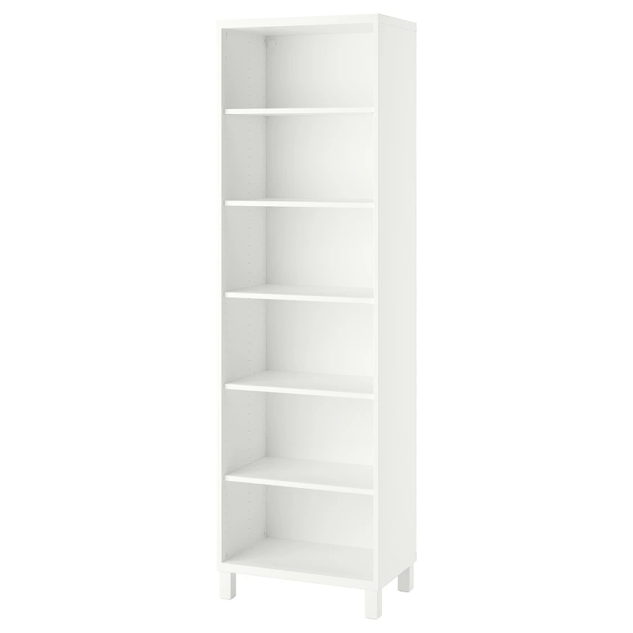 Открытый книжный шкаф - IKEA BESTÅ/BESTA, 60x40x202 см, белый, БЕСТО ИКЕА (изображение №1)