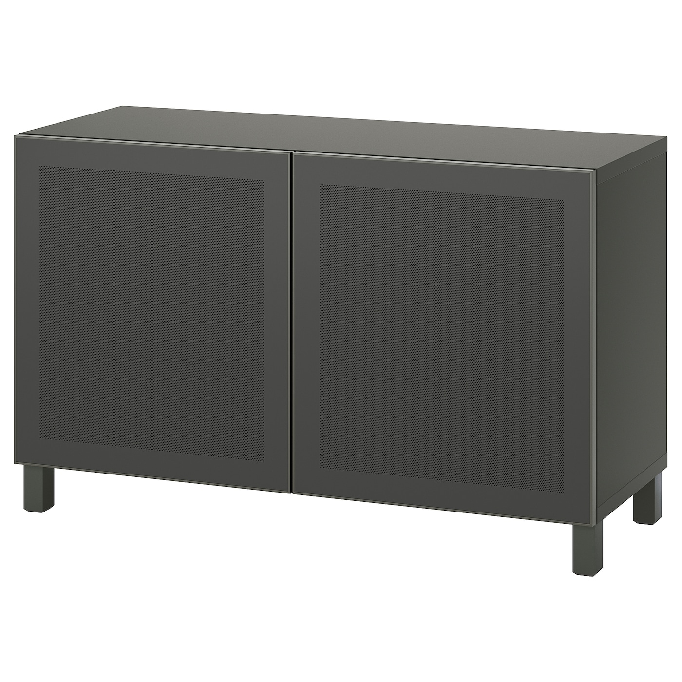 Комбинация для хранения - BESTÅ/ BESTА IKEA/ БЕСТА/БЕСТО ИКЕА, 74х120 см, темно-серый
