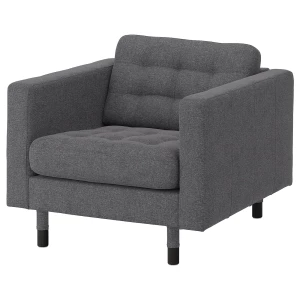 Кресло - IKEA LANDSKRONA, 89х89х78 см, серый, ЛАНДСКРУНА ИКЕА