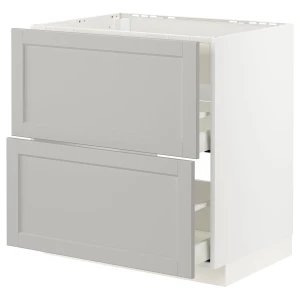 Напольный шкаф - IKEA METOD MAXIMERA, 88x62x80см, белый/светло-серый, МЕТОД МАКСИМЕРА ИКЕА