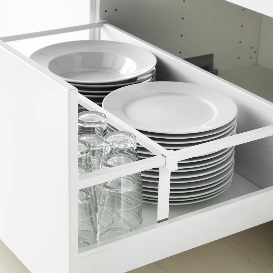 Напольный кухонный шкаф  - IKEA METOD MAXIMERA, 88x62x80см, белый/серый, МЕТОД МАКСИМЕРА ИКЕА (изображение №4)