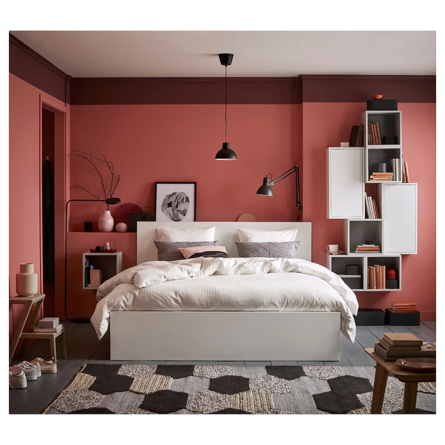 Каркас кровати - IKEA MALM/LUROY/LURÖY, 140x200 см, белый МАЛЬМ/ЛУРОЙ ИКЕА (изображение №4)