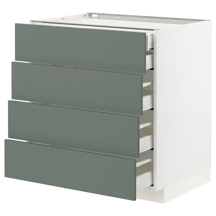 Напольный кухонный шкаф  - IKEA METOD MAXIMERA, 88x61,6x80см, белый/светло-серый, МЕТОД МАКСИМЕРА ИКЕА (изображение №1)