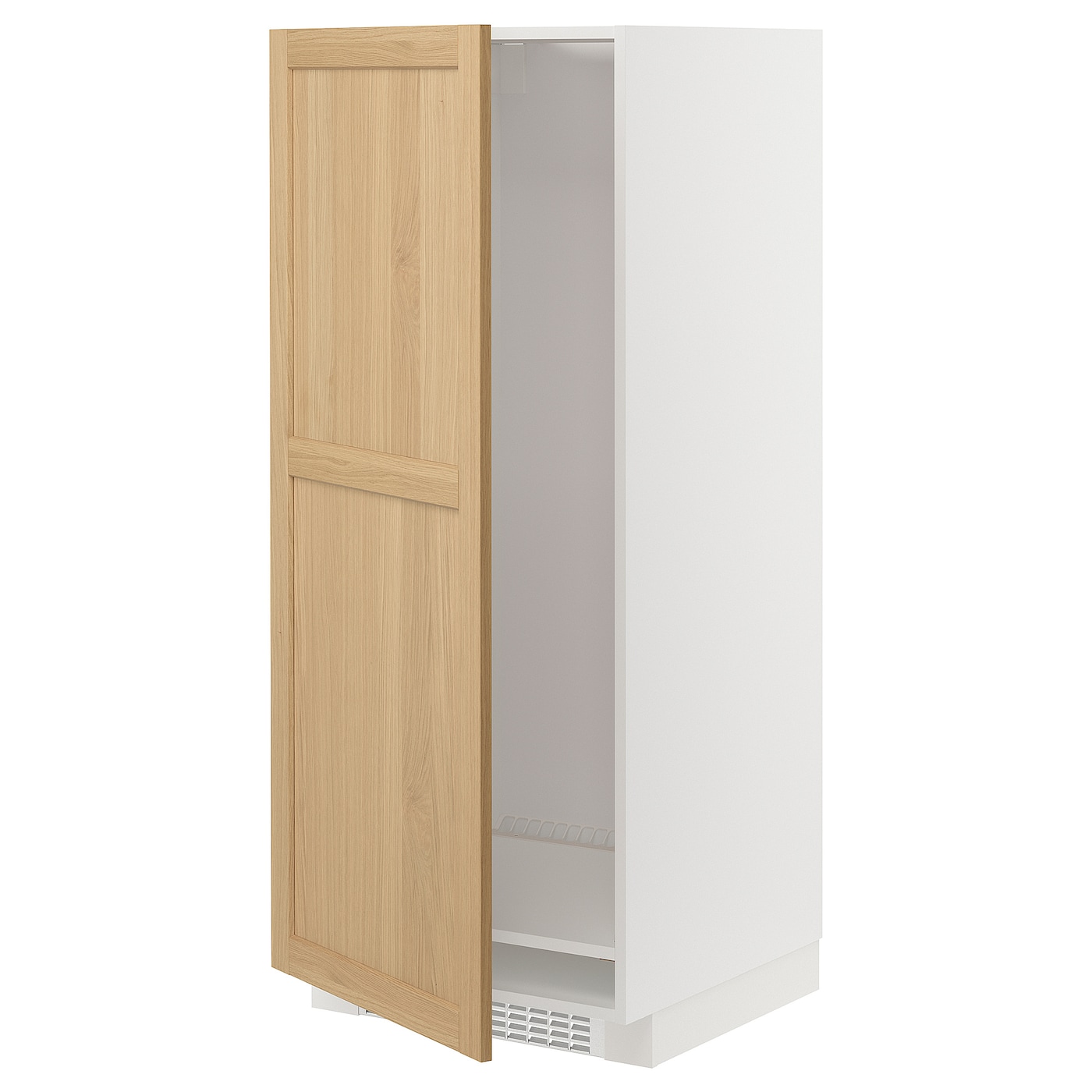 Высокий кухонный шкаф - IKEA METOD/МЕТОД ИКЕА, 140х60х60 см, белый/светло-коричневый