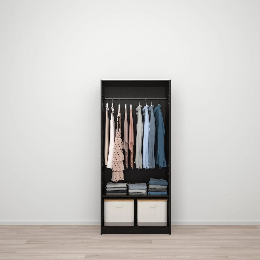 Шкаф распашной - RAKKESTAD IKEA/ РАККЕСТАД ИКЕА, 176х79 см,  черный (изображение №2)