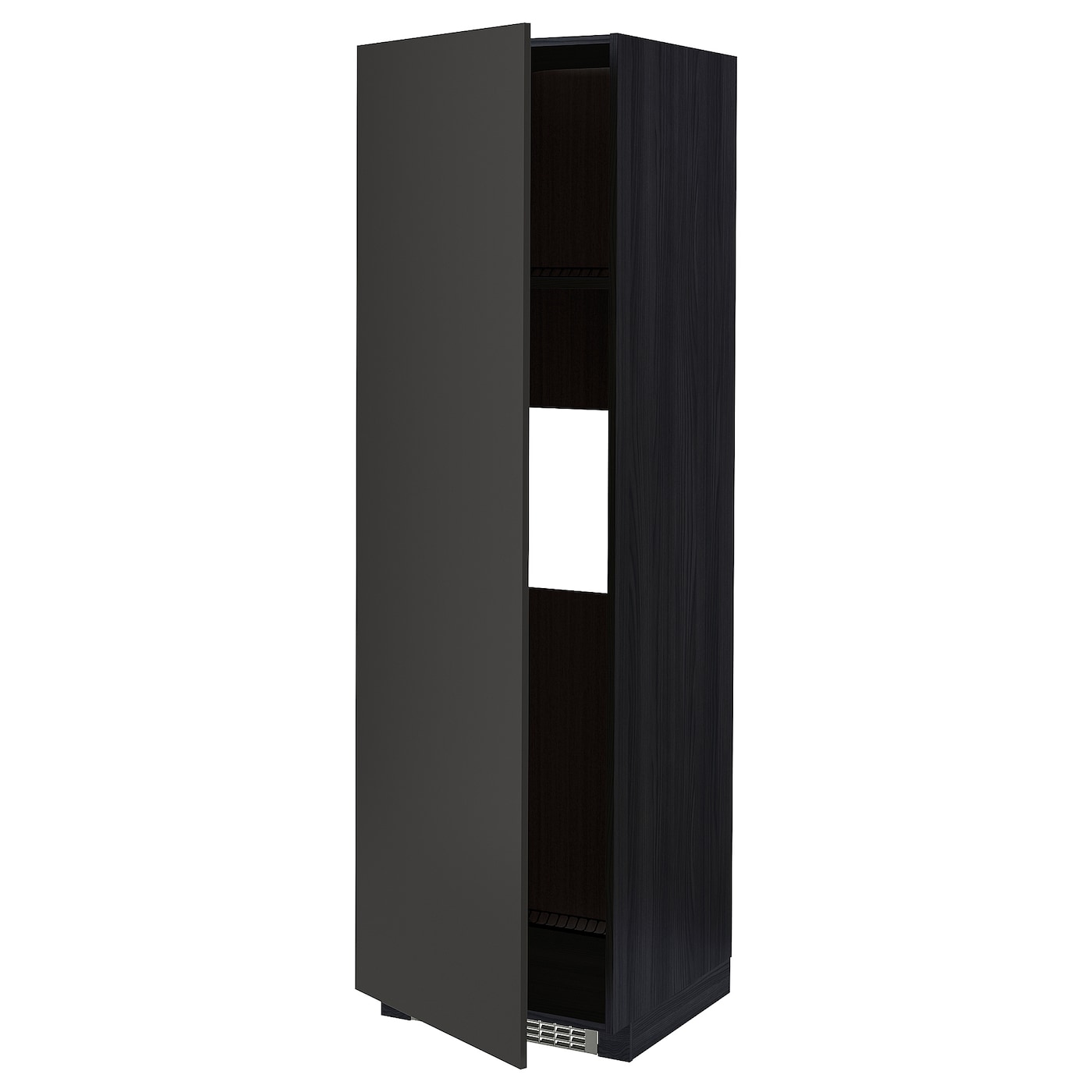 Кухонный шкаф-пенал - IKEA METOD/МЕТОД ИКЕА, 200х60х60 см, черный