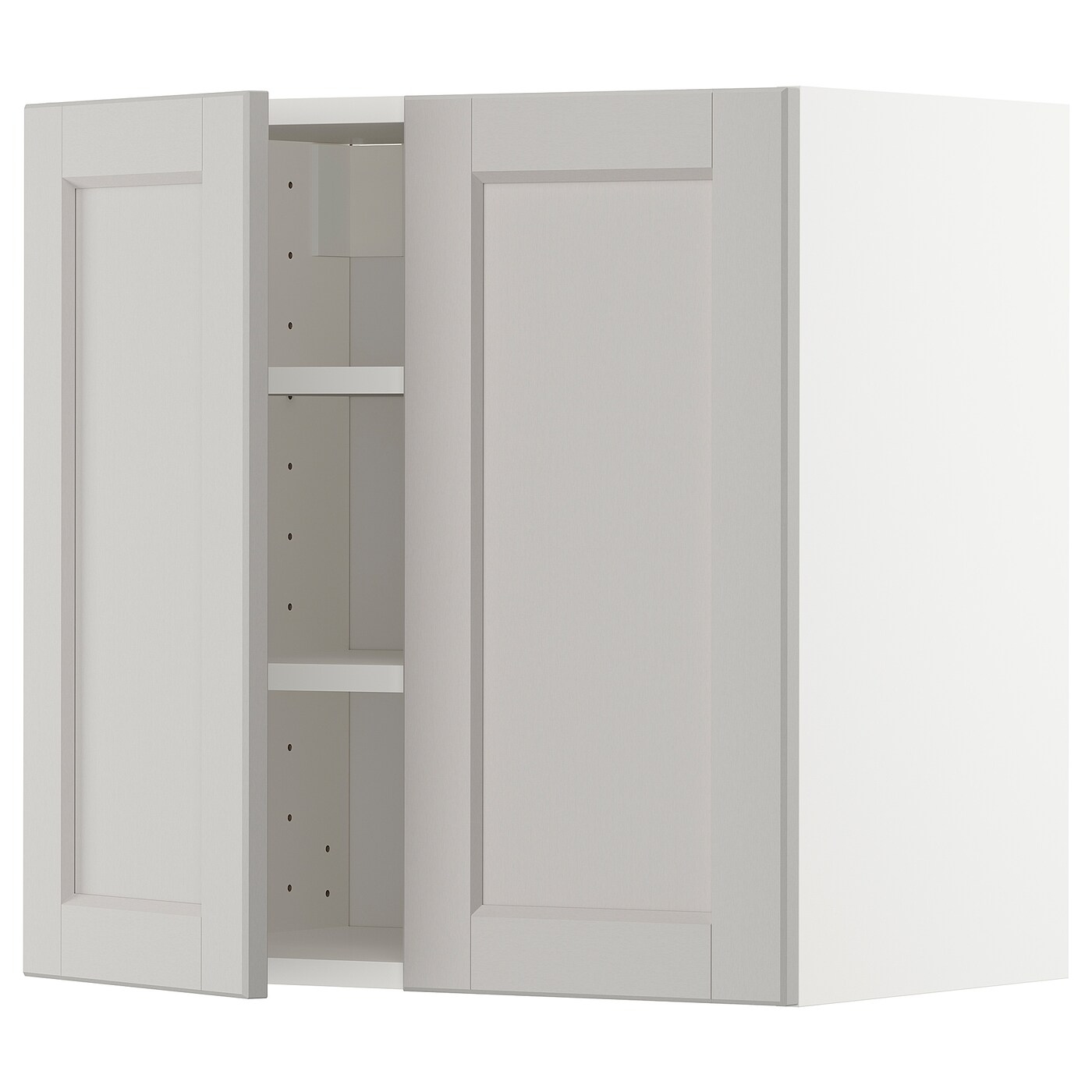 Навесной шкаф с полкой - METOD IKEA/ МЕТОД ИКЕА, 60х60 см, светло-серый/белый