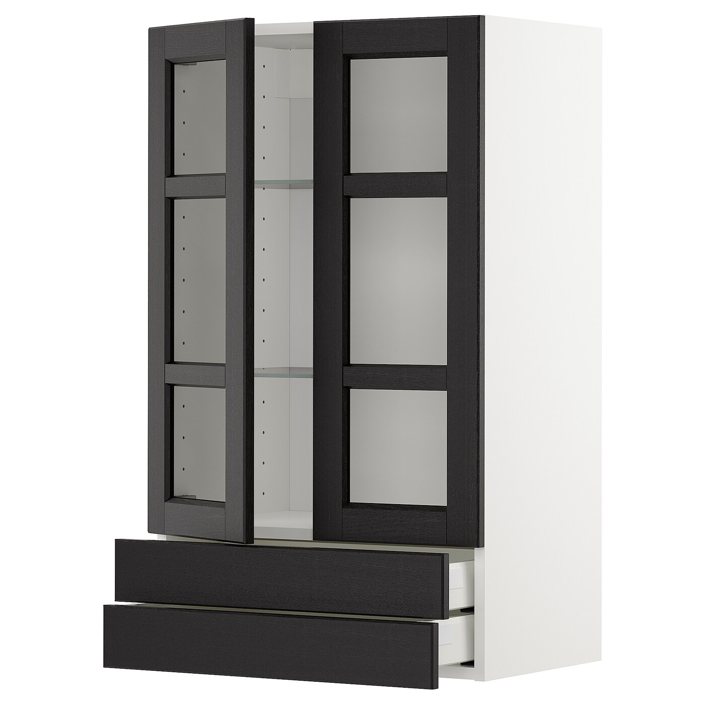 Шкаф - METOD / MAXIMERA IKEA/  МЕТОД/МАКСИМЕРА ИКЕА, 100х60 см, белый/коричневый