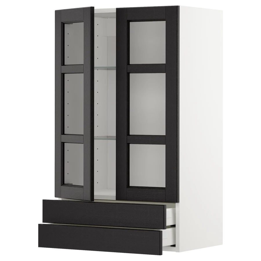 Шкаф - METOD / MAXIMERA IKEA/  МЕТОД/МАКСИМЕРА ИКЕА, 100х60 см, белый/коричневый (изображение №1)