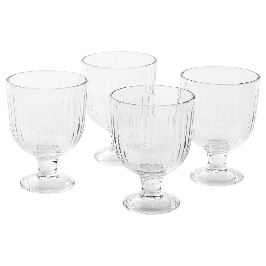 Набор бокалов для вина, 4 шт. - IKEA VARDAGEN, 280 мл, прозрачное стекло, ВАРДАГЕН ИКЕА (изображение №1)