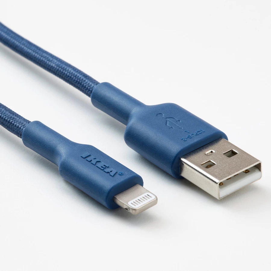 Кабель USB-A — USB-C  - LILLHULT IKEA/ ЛИЛЛЬХУЛЬТ ИКЕА, синий (изображение №2)