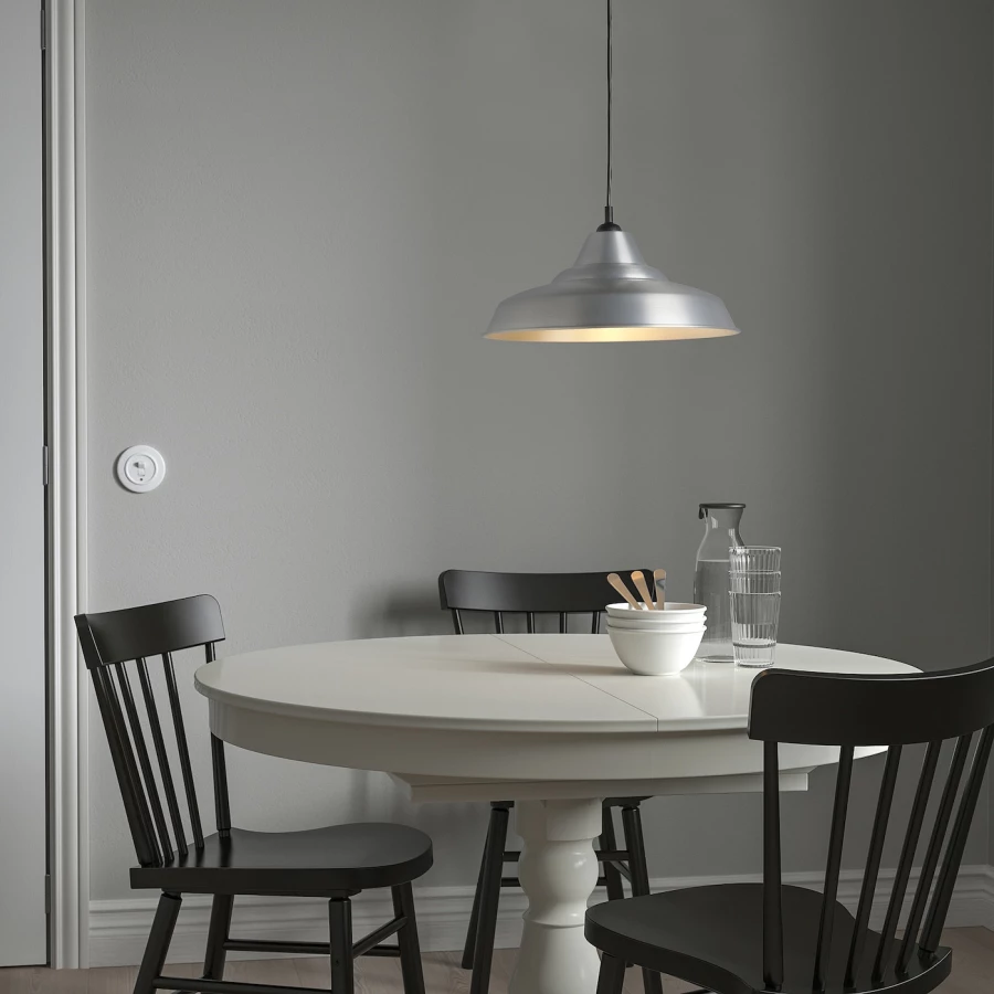 Подвесной светильник - TRETTIOEN IKEA / ТРЕТТИОЕН ИКЕА, 38 см, серебристый (изображение №3)