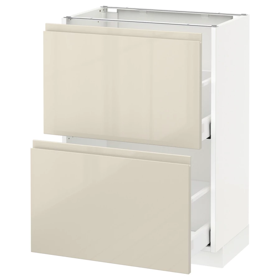 Напольный шкаф - IKEA METOD MAXIMERA, 88x39x60см, белый/бежевый, МЕТОД МАКСИМЕРА ИКЕА (изображение №1)