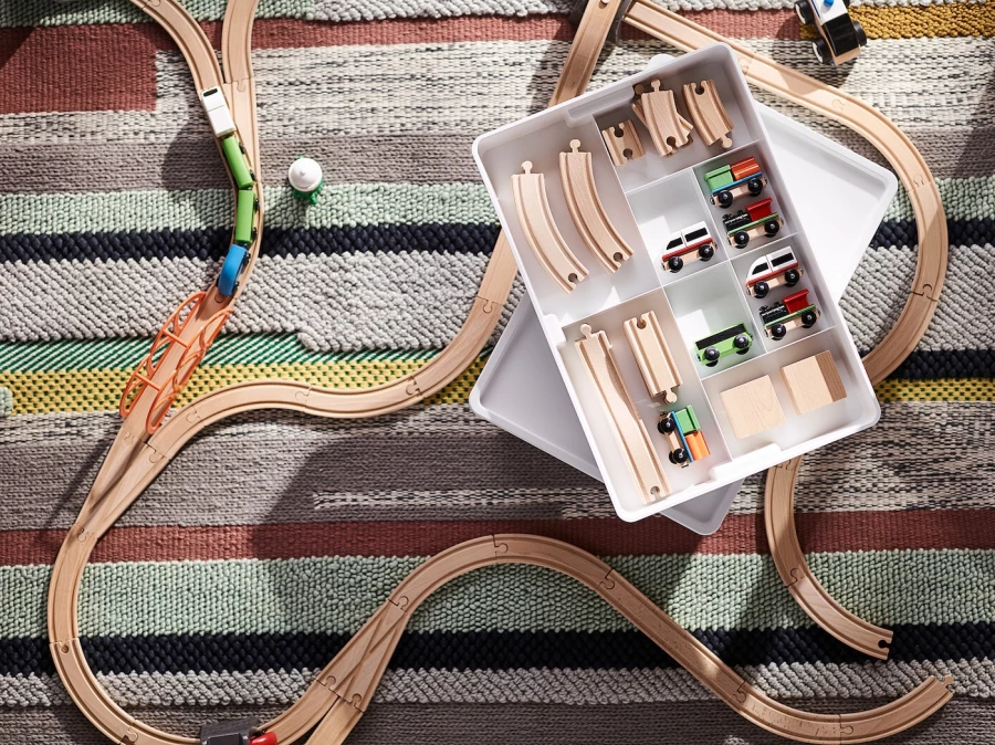 Железная дорога - IKEA LILLABO, 45 предметов, разноцветный ЛИЛЛАБУ ИКЕА (изображение №9)