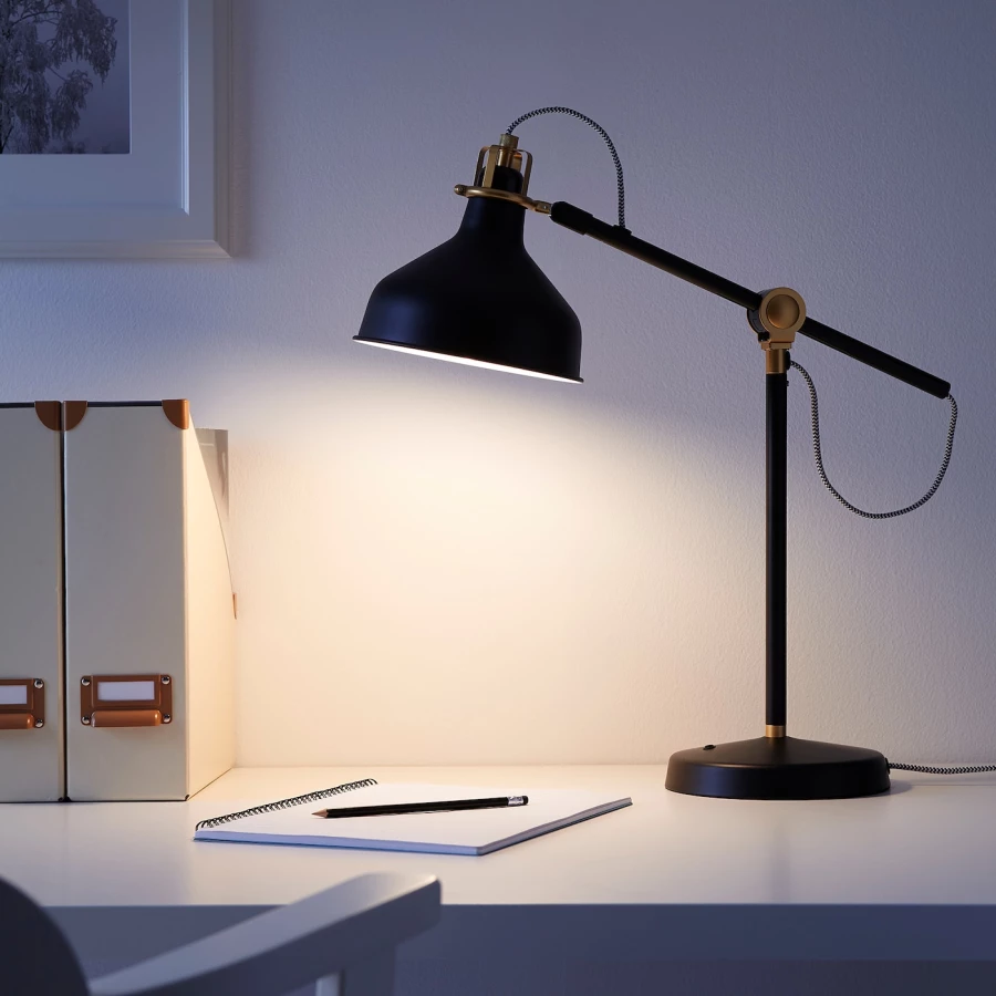 Лампа - RANARP IKEA/РАНАРП ИКЕА, 41 см, черный (изображение №2)