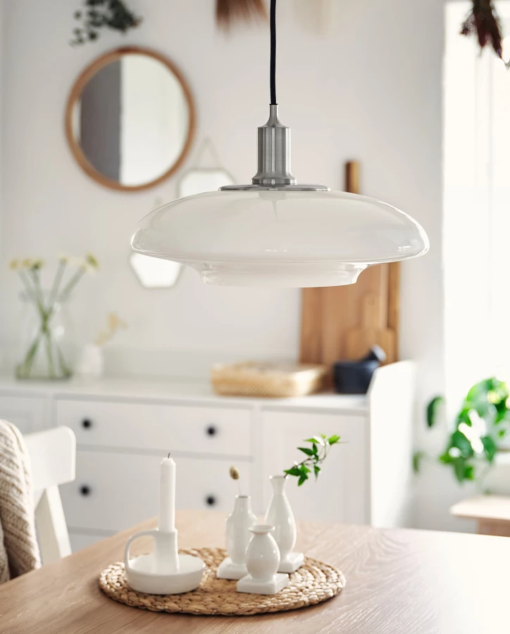 Подвесной светильник - TÄLLBYN / TАLLBYN IKEA / ТЭЛЛЬБЮН ИКЕА, 40 см, белый (изображение №2)