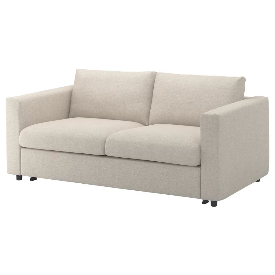 2-местный диван раскладной - IKEA VIMLE/ВИМЛЕ ИКЕА, 68х98х190 см, белый (изображение №1)