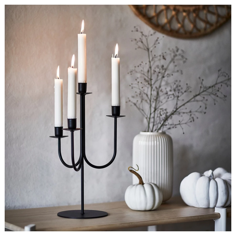Канделябр IKEA HÖSTAGILLE/ХЁСТАГИЛЛЕ ИКЕА, 37 см, черный (изображение №2)