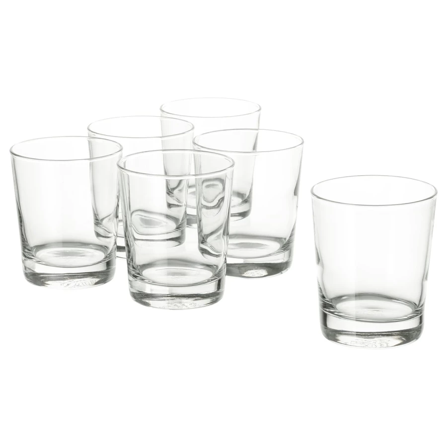 Набор стаканов, 6 шт. -IKEA GODIS, 230 мл, прозрачное стекло, ГОДИС ИКЕА (изображение №1)