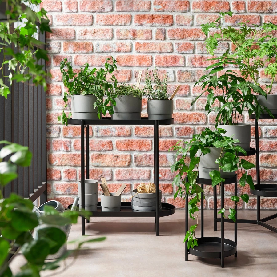 Подставка для растений - IKEA OLIVBLAD, 56 см, черный, ОЛИВБЛАД ИКЕА (изображение №6)