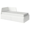 Кушетка с 2 ящиками - IKEA FLEKKE/ФЛЕККЕ ИКЕА, 86х207х88 см, белый