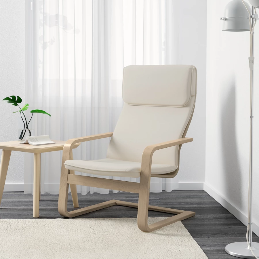 Кресло-качалка - IKEA PELLO/ПЕЛЛО ИКЕА, 67х85х96 см, белый (изображение №2)