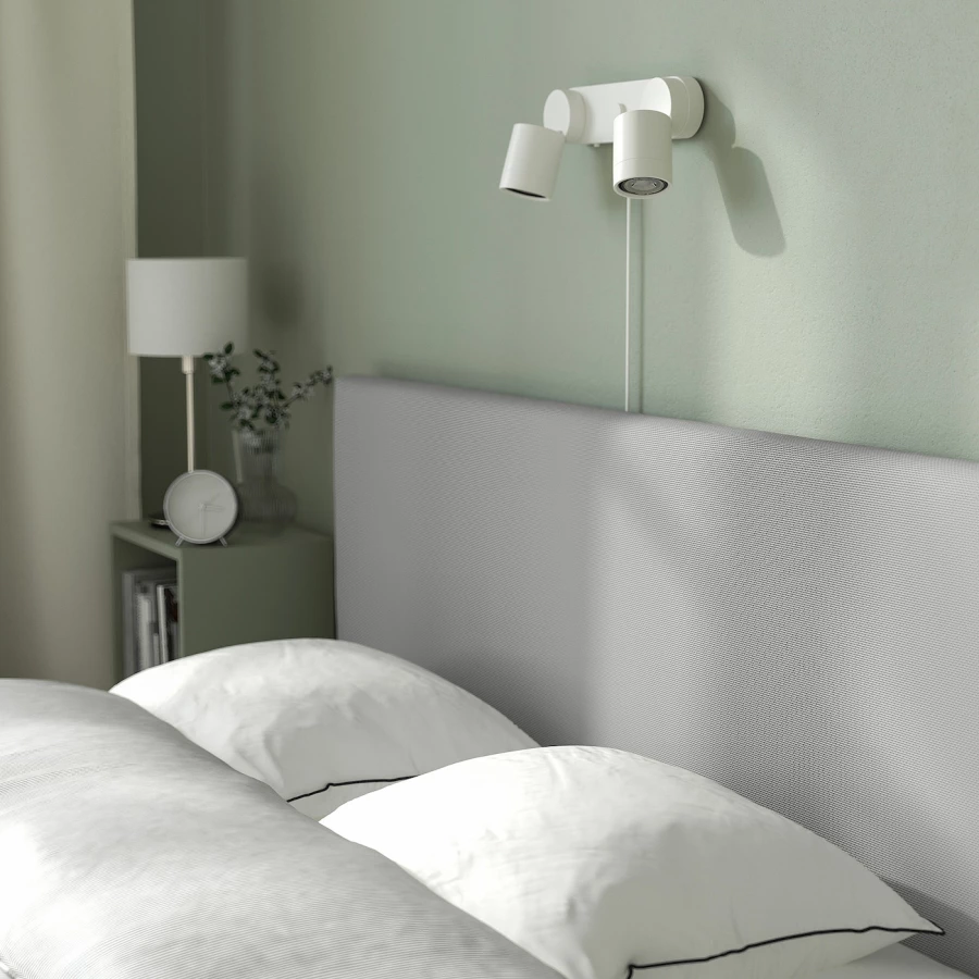 Основание двуспальной кровати - IKEA GLADSTAD, 200х140 см, светло серый, ГЛАДСТАД ИКЕА (изображение №4)