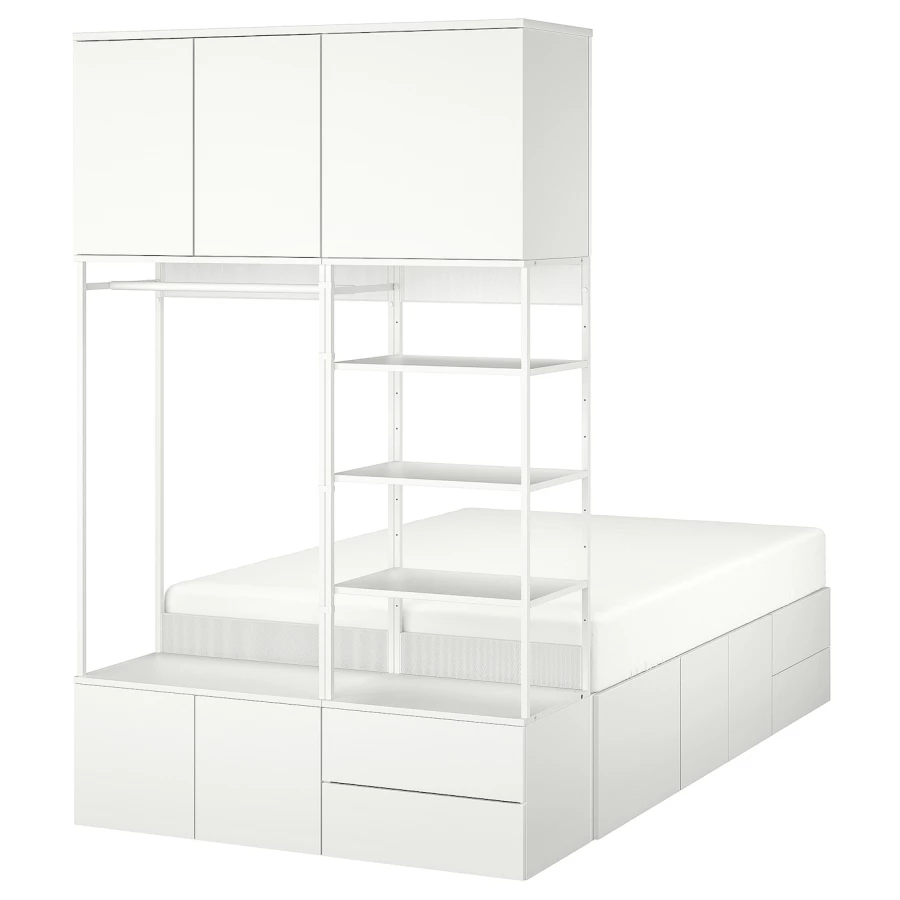 Комплект мебели д/спальни  - IKEA PLATSA, 223x244x140см, белый, ПЛАТСА ИКЕА (изображение №1)