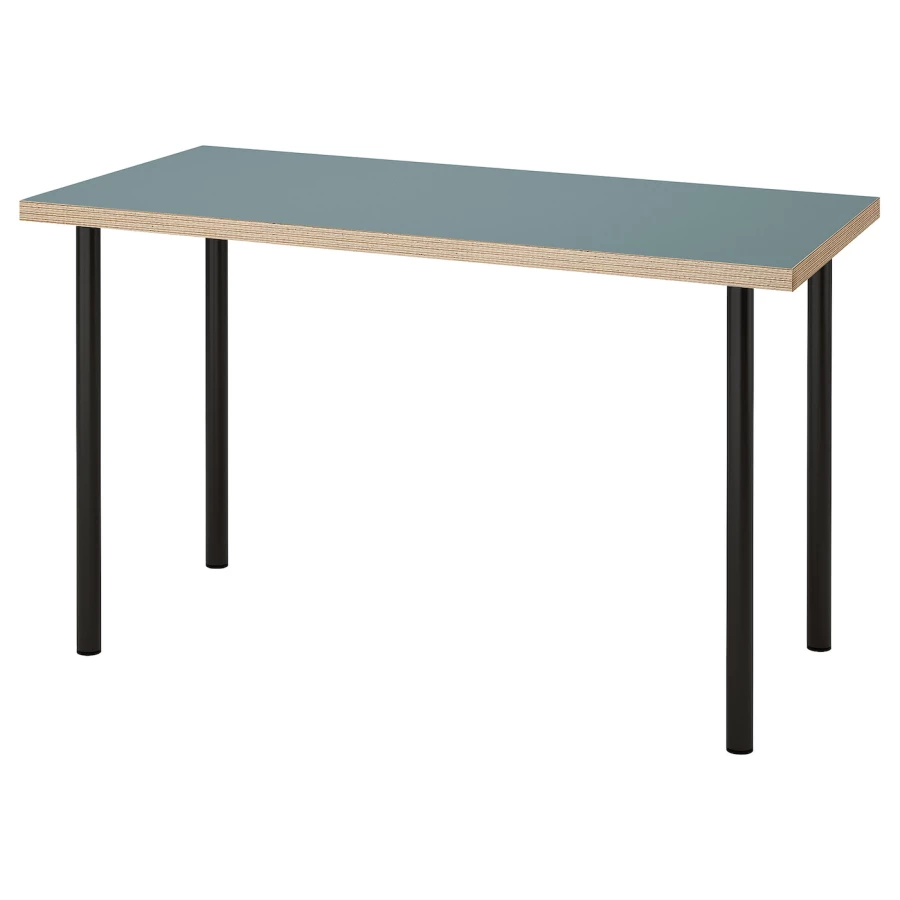 Письменный стол - IKEA LAGKAPTEN/ADILS, 120х60 см, серый/черный, ЛАГКАПТЕН/АДИЛЬС ИКЕА (изображение №1)