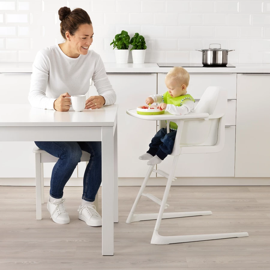 Поднос для стульчика - LANGUR IKEA/ ЛАНГУР ИКЕА, 42x42 см, белый (изображение №3)