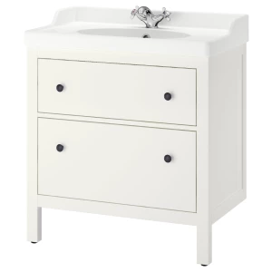Тумба для ванной - HEMNES / RUTSJÖN /RUTSJОN IKEA/ ХЕМНЕС/РУТСЕН ИКЕА, 82х49х95 см, белый