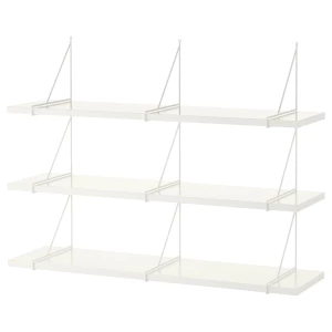 Комбинация настенных полок - BERGSHULT/PERSHULT IKEA/БЕРГСХУЛЬТ/ ПЕРСХУЛЬТ ИКЕА, 120х30 см, белый