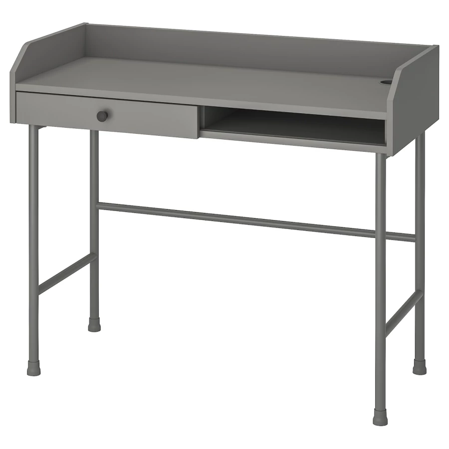 Письменный стол - IKEA HAUGA, 100х45.3 см, серый, ХАУГА ИКЕА (изображение №1)