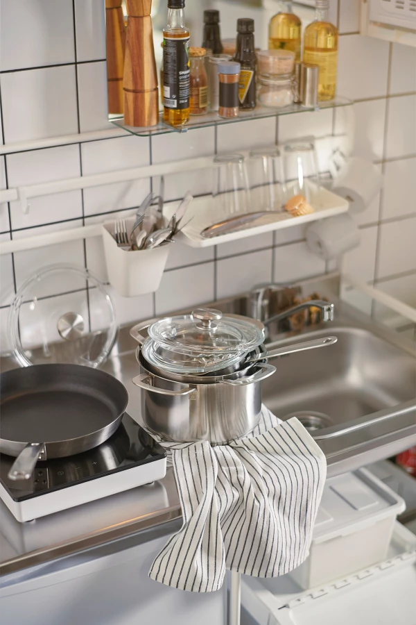 Набор посуды - IKEA HEMKOMST, 7 предметов, нержавеющая сталь, ХЕМКОМСТ ИКЕА (изображение №3)