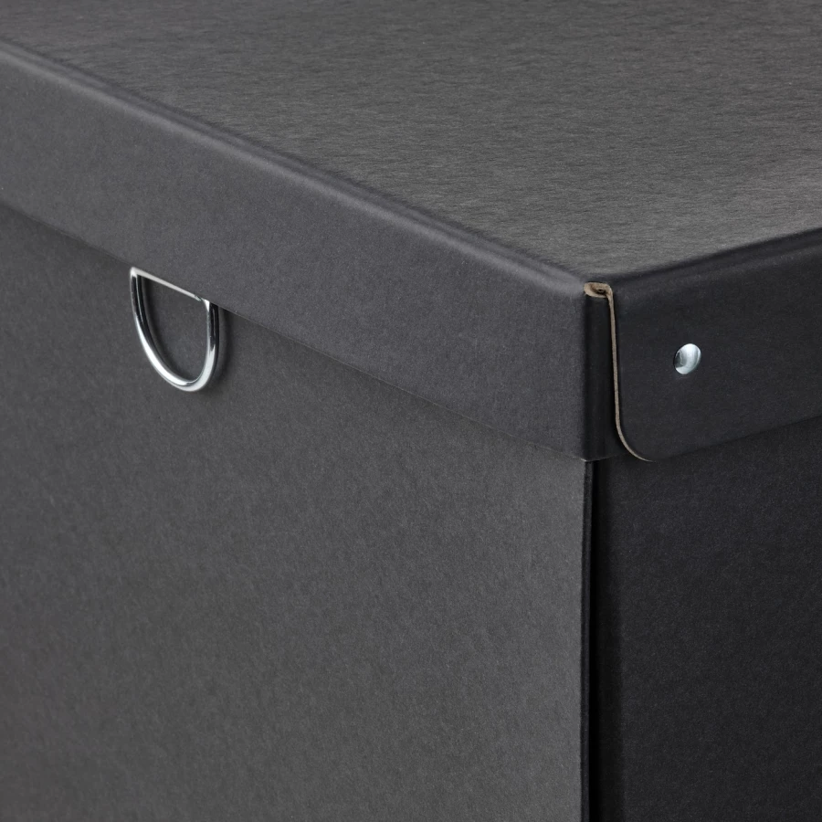Коробка с крышкой - NIMM IKEA/ НИММ  ИКЕА, 35х25х15 см, черный (изображение №4)
