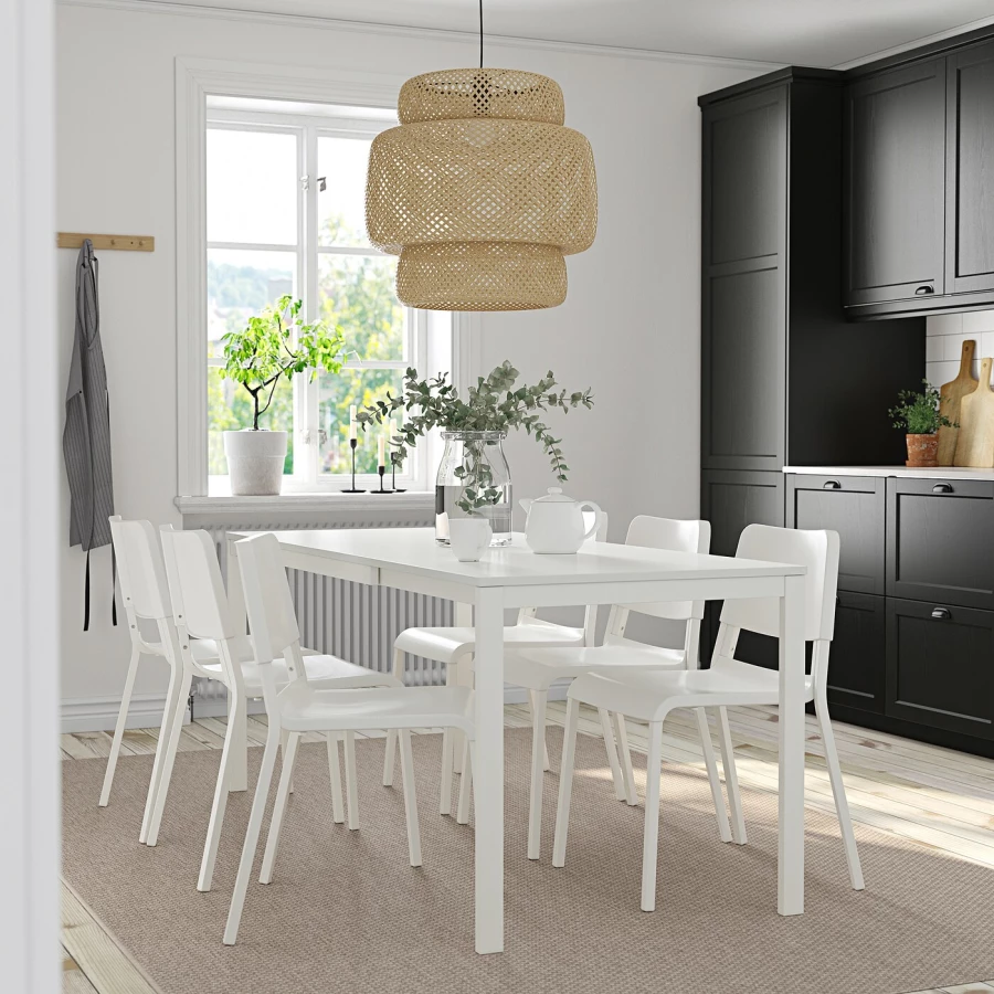 Кухонный стол - VANGSTA/TEODORES IKEA/ ВАНГСТА /ТЕОДОРЕ ИКЕА, 120х180 см, белый (изображение №2)