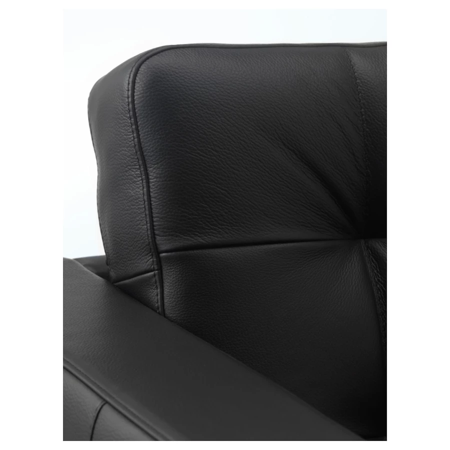 Кожаное кресло - IKEA LANDSKRONA, 89х89х78 см, черный, ЛАНДСКРУНА ИКЕА (изображение №5)