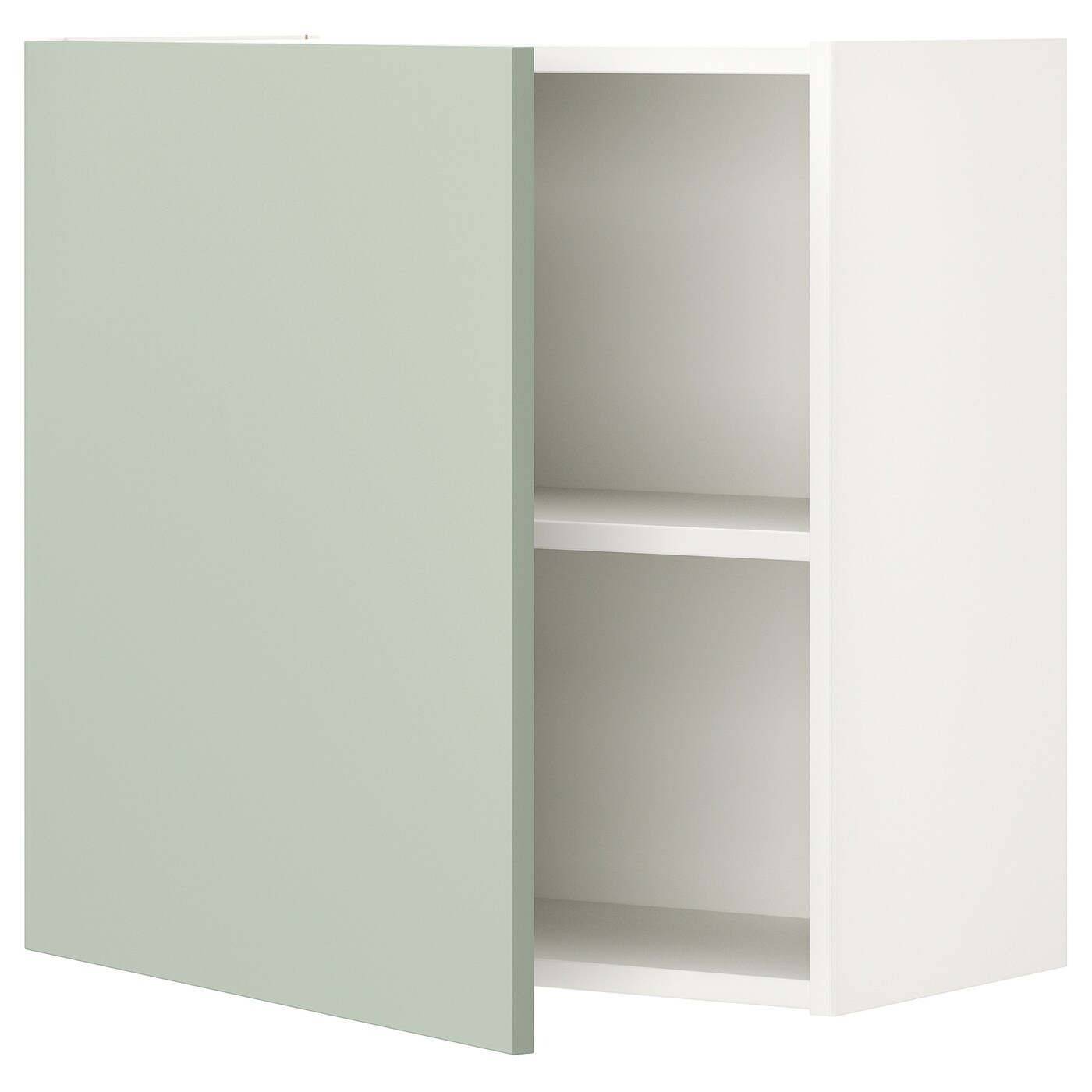 Навесной шкаф 1 полка/дверь - IKEA ENHET/ЭНХЕТ ИКЕА, 60х32х60 см, белый/зеленый